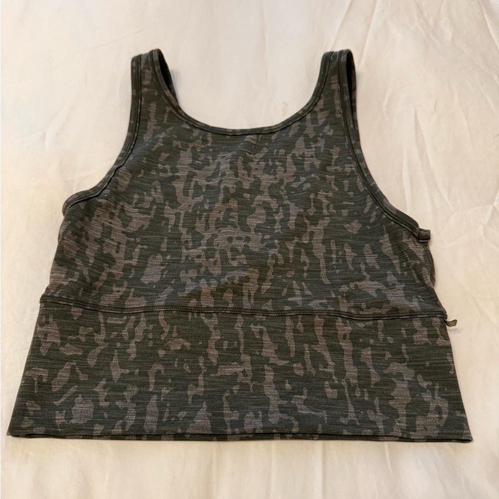 Lululemon Athletica Gray Fitted Crop Tank Top